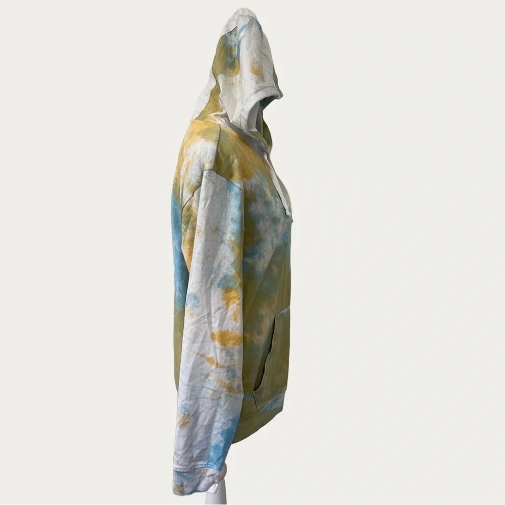 Adidas Men's Tie-Dye‎ Hoodie in Blue and Orange Small